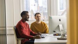 Two students preparing for IELTS